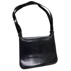 Vintage Bruno Magli Black Leather Shoulder Handbag